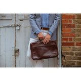 Leren Laptoptas - The Classic - Kastanje