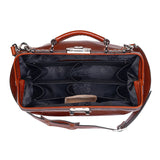 Leather ladies bag - Dr. Apple - Dark Brown