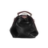 Leren damestas - The Galore - Zwart en donkerbruin