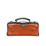 Leren damestas - The Volpe - Cognac met zwart