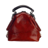 Leren damestas – The Vesper – Kastanje/Zwart