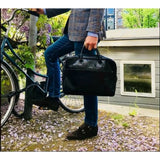 Leren laptoptas - The Windsor - Zwart