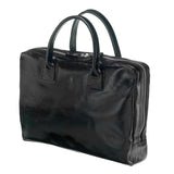 Leren laptoptas - The Windsor - Zwart