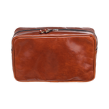 Leather toiletry bag - Cognac