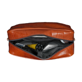 Leather toiletry bag - Cognac