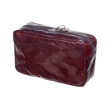 Leren toilettas - Donkerbruin