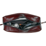 Leren toilettas - Donkerbruin