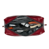 Leren toilettas - Kastanje