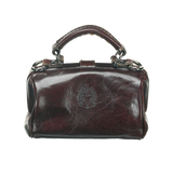 Leather ladies bag - Miss Doctor - Dark brown