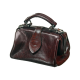 Leather ladies bag - Miss Doctor - Dark brown
