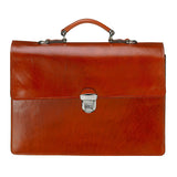 Leather Briefcase - The Jones - Cognac
