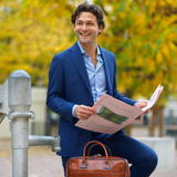 Leather Laptop Bag - The Sleeve Plus - Dark Brown