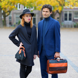 Leren damestas – The Vesper – Kastanje/Zwart