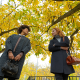 Leren damestas - The Volpe - Cognac met zwart