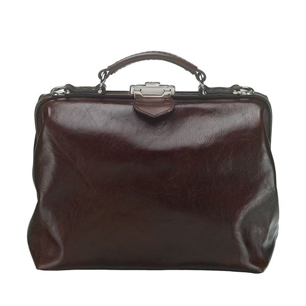 Leather ladies bag - Dr. Apple - Dark Brown