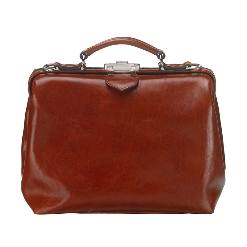 Leather ladies bag - Dr. Apple - Cognac