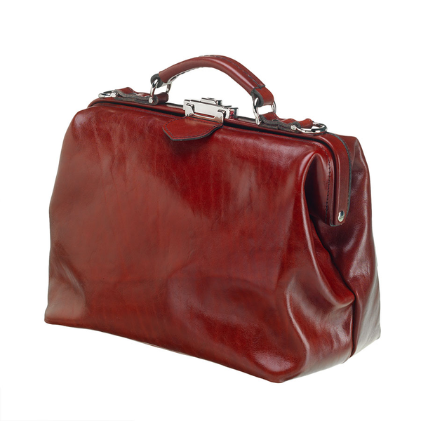 Leather ladies bag - Dr. Apple - Chestnut