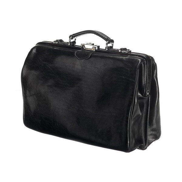 Leather Laptop Bag - The Classic - Black