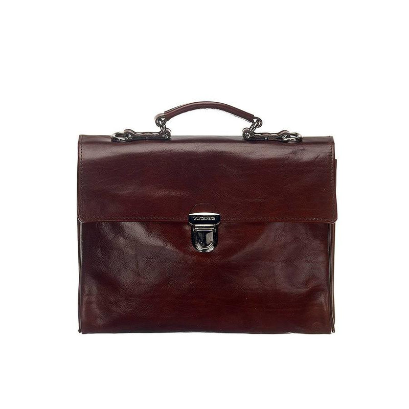 Leather Briefcase - The Walker - Dark Brown