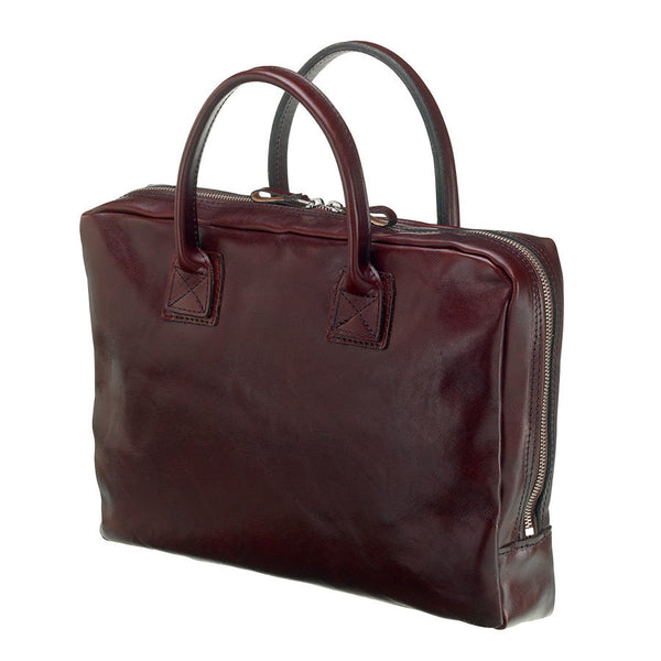 Leather Laptop Bag - The Windsor - Dark Brown