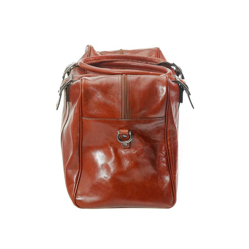 Leather Travel Bag - The Traveler - Cognac