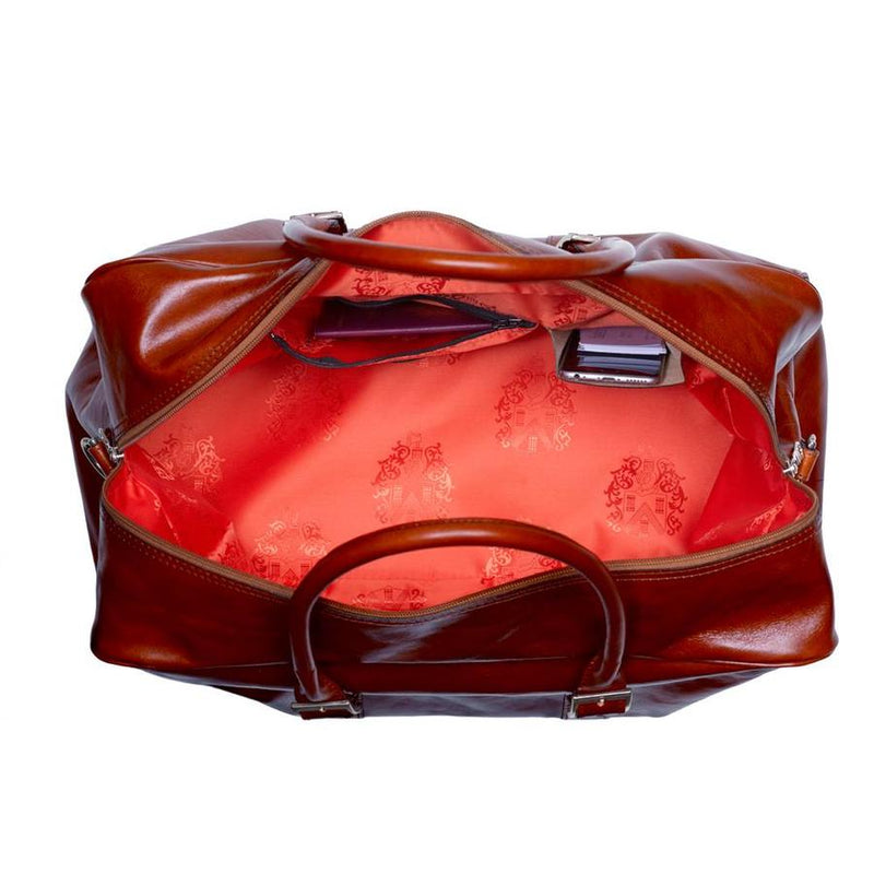 Leather Travel Bag - The Traveler - Chestnut