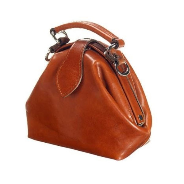 Leather ladies bag – The Vesper – Cognac