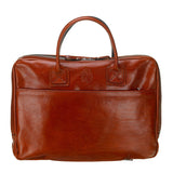 Leather laptop bag - The Windsor - Cognac