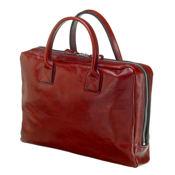 Leather laptop bag - The Windsor - Chestnut