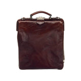 Leather Backpack - On The Bag - Dark Brown
