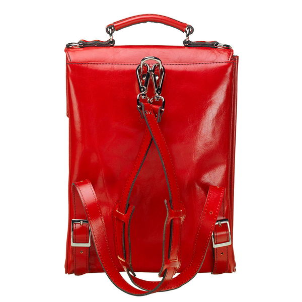Leather Backpack - The Ryder - Red