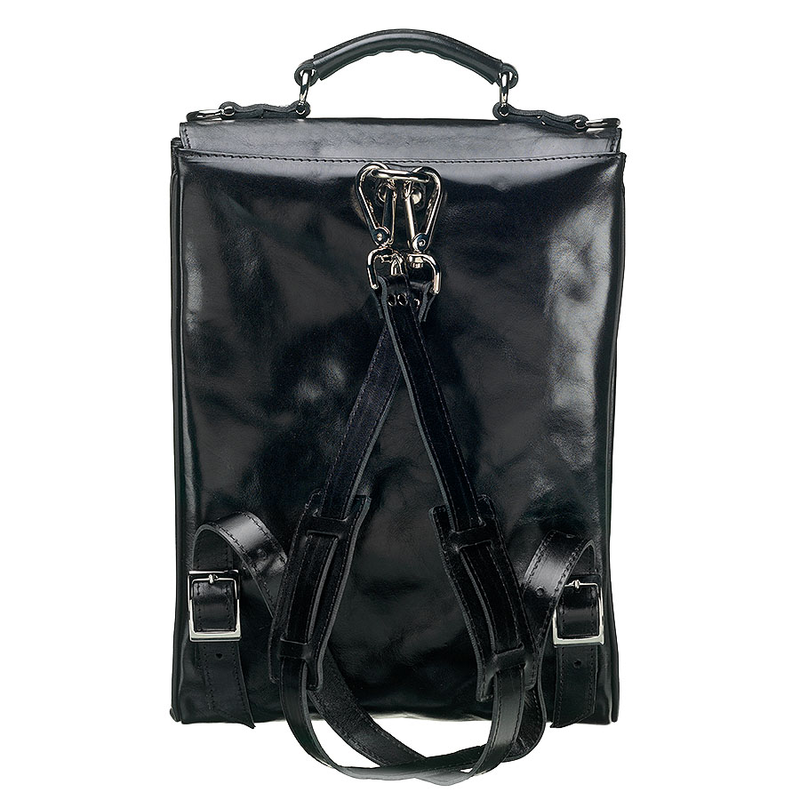Leather Backpack - The Ryder - Black