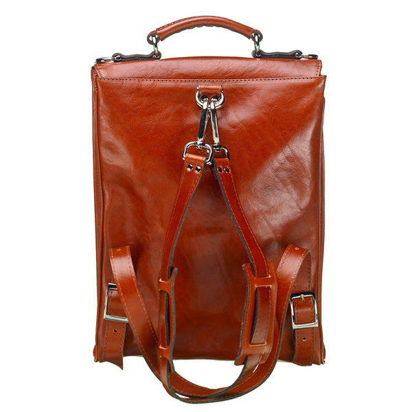 Leather Backpack - The Ryder - Cognac